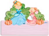 Dekori Naambord Assepoester Junior 25 X 16 Cm Hout 2-delig