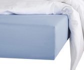 De Witte Lietaer Hoeslaken Katoen Satijn Olivia - 160 x 200 cm - Blauw