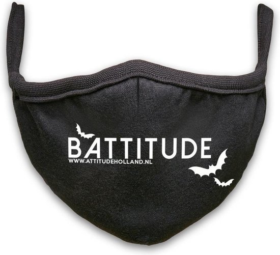 Attitude Holland - Bat Masker - Mondkapje - Zwart