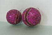 Roze Kerstballen