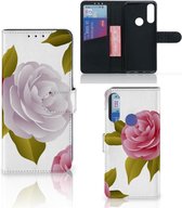 Wallet Case Alcatel 1S 2020 Telefoon Hoesje Cadeau voor haar Roses