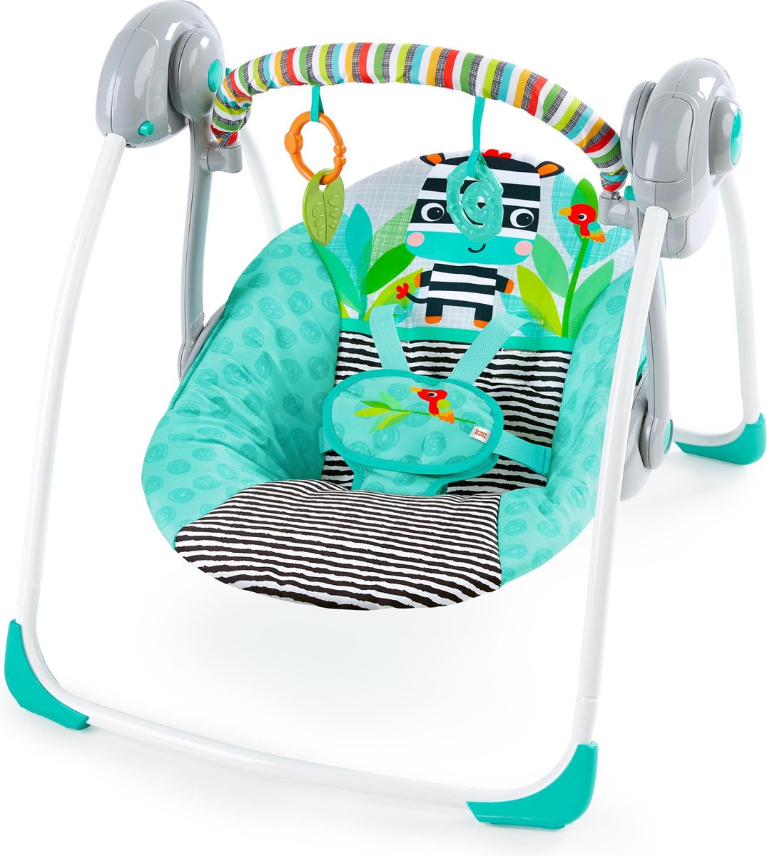 Bright starts zig zag zebra potable swing