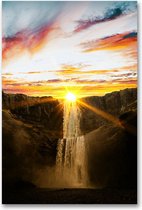 MN Collections - Schilderij - Seascape Photography. - Wit, Bruin, Geel En Oranje - 75 X 50 Cm