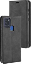 Premium Book Case - Samsung Galaxy A21s Hoesje - Zwart