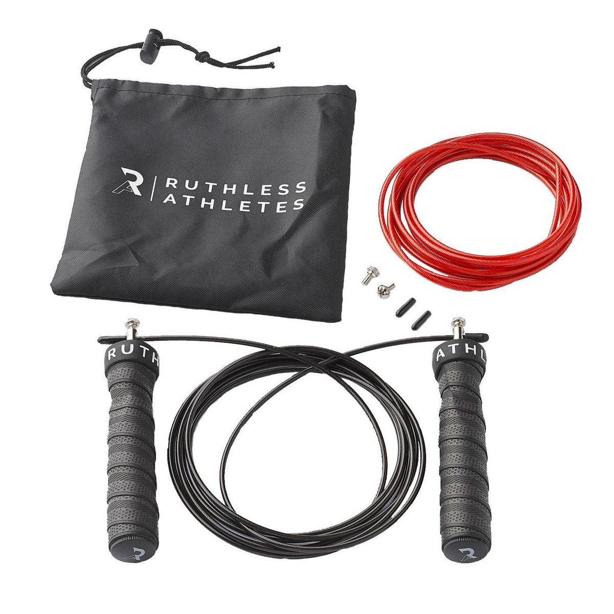 Jump Rope - Ruthless Athletes - Springtouw - Inclusief Instructie & Oefeningen Video - Springtouw Volwassenen - Speed Rope - Sport Springtouwen - Fitness - Thuis Sporten - Sportartikelen — afbeelding 8