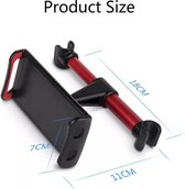 Telefoonhouder (tablet) auto hoofdsteun (Zwart - Rood) houder is geschikt voor - Ipad - Mobiel - Perfect voor elk merk tablet - Universele clip 360 graden rotatie tablet 4 t/m 11 i