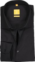 Redmond modern fit overhemd - zwart - Strijkvriendelijk - Boordmaat: 39/40