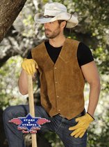 Stars & Stripes GiletLederen western vest Stars&Stripes ALABAMA BROWN L