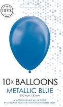 Blauwe ballonnen metallic | 10 stuks (multi)