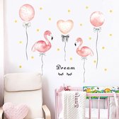 Muursticker Flamingo | Wanddecoratie | Muurdecoratie | Slaapkamer | Kinderkamer | Babykamer | Jongen | Meisje | Decoratie Sticker