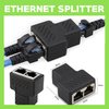 Internet / Netwerk / Ethernet Kabel Splitter zwart | Supersnelle Verdeler Connector / Adapter Voor UTP / FTP / RJ45 / ISDN / LAN