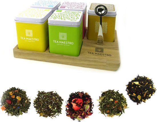 Array barsten taart Dutch Tea Maestro - thee cadeau voor haar - 5 losse thee blikjes -  origineel cadeau | bol.com