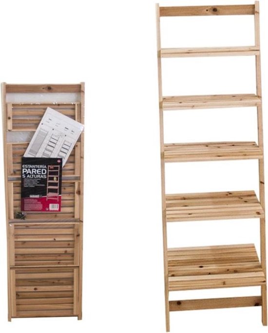 Houten Decoratie Ladder Opbergplank Ladderrek met 5