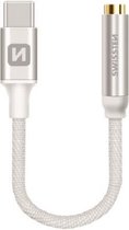 Swissten USB-C naar Jack 3.5MM(Aux) Adapter - Zilver