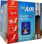 IVC Air flexibele aluminium luchtslang | tot 250°C | Ø 100 mm | lengte 1.5 mtr