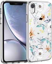 iMoshion Design voor de iPhone Xr hoesje - Bloem - Wit