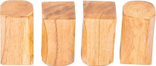 Thumbnail van een extra afbeelding van het spel Carrom bord houten POTEN - 4 stuks - 5x3 cm - ter verhoging van uw bord  Top Kwaliteit