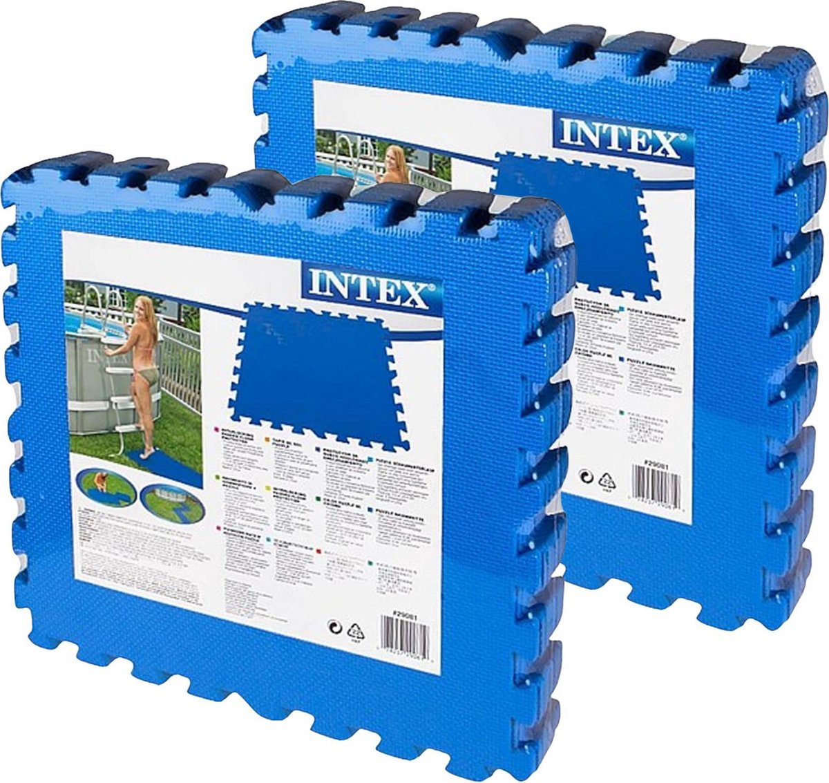 Intex - zwembad tegels - blauw - 50 x 50 cm - 16 tegels - 4 m2 - zwembad ondertegels
