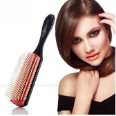 Haarborstel stylingborstel rood bruin- krullen - kroeshaar - definieren - borstel - kunststof - detangle brush - Ontklit Borstel | edge control