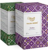 Combipack of Erotica et Elixir-2 Boîtes de tisane Yalda Herbs-36 sachets de thé pyramide