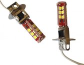 H3 autolamp - 2 stuks - LED xenon - wit - 6000K - 12V