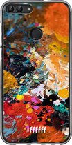 6F hoesje - geschikt voor Huawei P Smart (2018) -  Transparant TPU Case - Colourful Palette #ffffff