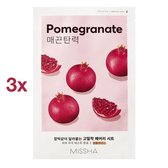 3 x Missha Pomegranate Face Mask - Koreaanse Skincare - K Beauty - Huid Elasticiteit / Anti Acne / Pigmentatie - Korean Skincare