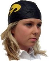 Leren Zandana Cap Zwart met Geel