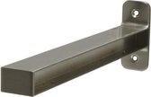 Duraline Bracket koppelstuk van geborsteld nikkel - Wandplank koppelstuk - Voor planken van 23,5 x 1,8 cm