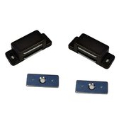 8x stuks magneetsnapper / magneetsnappers met metalen sluitplaat - bruin - deurstoppers / deurvastzetters / magneetbevestiging