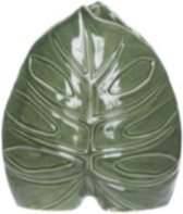 Cosy @ home Vaas leaf groen 19,5x9,3xh22cm porselein