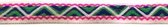 Allernieuwste Fournituren - Geweven Sierband - 1.4cm breed - Lint - Stof - Applicatie - Afwerkband - Lengte 8.5m - Wit - Fuchsia