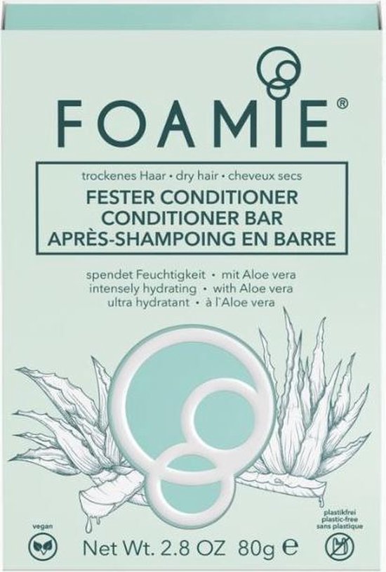 Foamie - Conditioner Bar - Aloe You Vera Much - 80 gr | bol.com