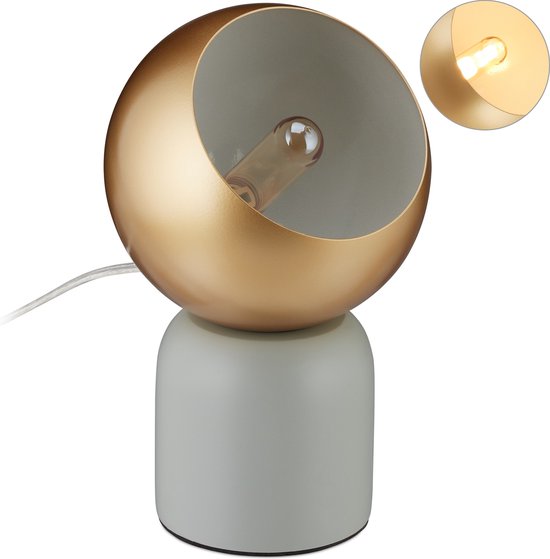 aimant de lampe de table relaxdays - lampe de nuit - lampe de chevet - lampe  de rebord... | bol.com