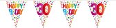Folat - Vlaggenlijn - Rainbow dots - Happy Bday 30 - 10m