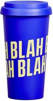 Koffie-to-go beker - Blah Blah Blah - 450 ml - koffiebeker, reisbeker