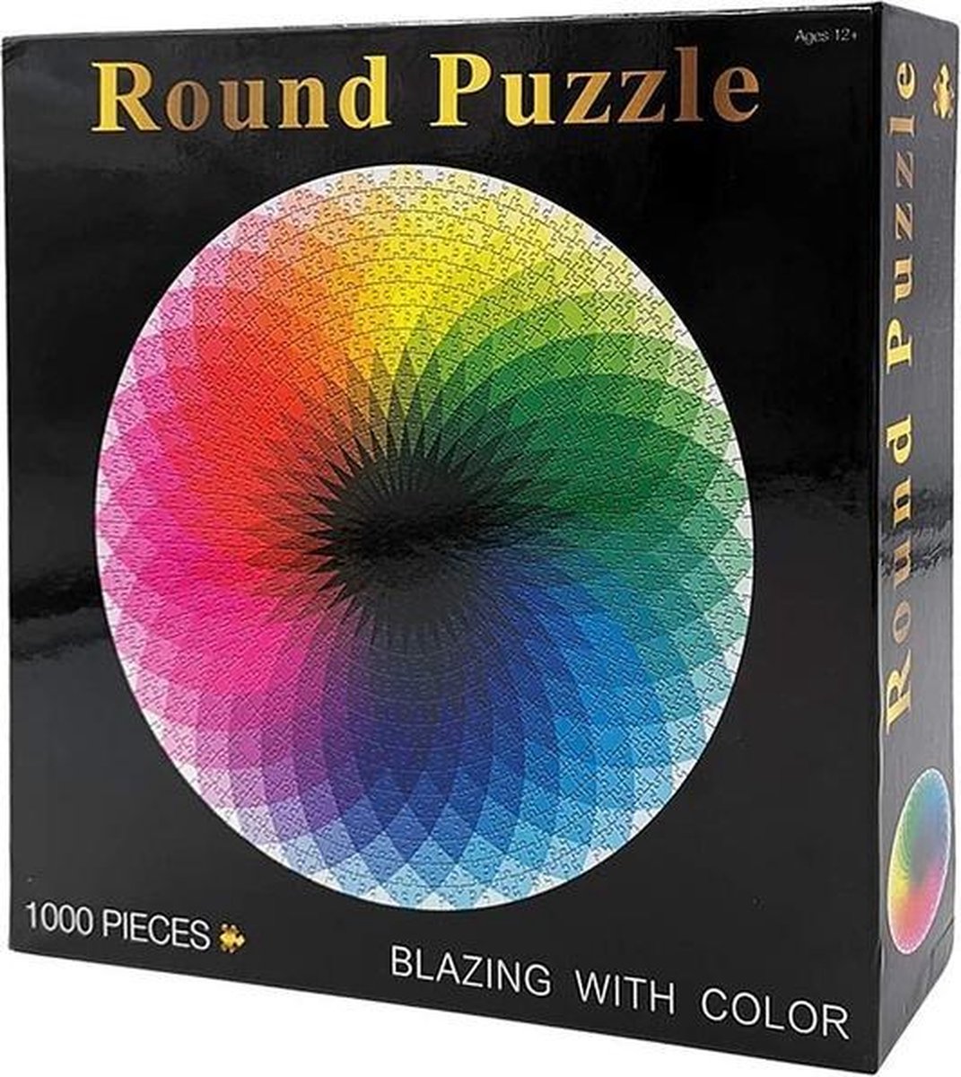 Ronde puzzel - 1000 stukjes - Regenboog - 67.5x67.5cm - Volwassenen |  bol.com