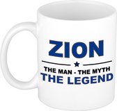 Zion The man, The myth the legend cadeau koffie mok / thee beker 300 ml