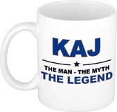 Kaj The man, The myth the legend cadeau koffie mok / thee beker 300 ml
