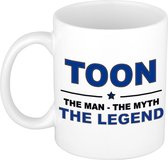 Toon The man, The myth the legend cadeau koffie mok / thee beker 300 ml