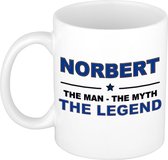 Norbert The man, The myth the legend cadeau koffie mok / thee beker 300 ml