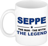 Seppe The man, The myth the legend cadeau koffie mok / thee beker 300 ml