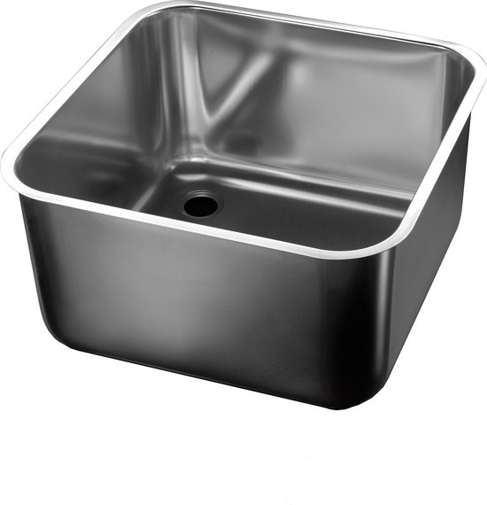 Combisteel enkele spoelbak 40x40x20cm. – RVS - Vlakinbouw/ onderbouw |  bol.com