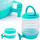 Opvouwbare container met tapkraan - Fresh & Cold - Turquoise - 3.3 L - Water Tap