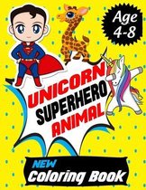 Unicorn Superhero Animal New Coloring Book