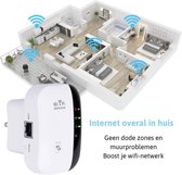 Wifi Versterker + Gratis Internet Kabel - 300Mbps - Repeater - Stopcontact - Draadloos en Bedraad