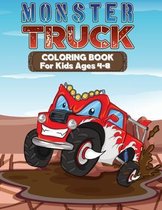 Monster Truck Coloring Book For Kids Ages 4-8