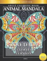 Zoo-Dala Butterflies Version Vol 30, Animal Mandala, Adult Coloring Book