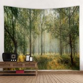 Het Groene Bos Wandkleed - Natuur - Bos - 200x150CM