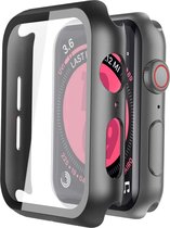 Apple Watch Series 5 44mm Screenprotector + Hoesje - Apple Watch Series 4 44mm Screenprotector + Hoesje - Screen Protector Glas Transparant